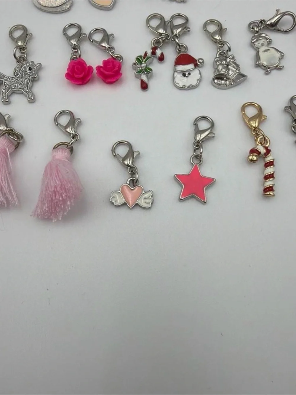 Pink Kids Necklace and Bracelet Charm Set